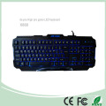 ABS Materials Brightness Adjustment LED Teclados de jogos iluminados (KB-1901EL-LB)